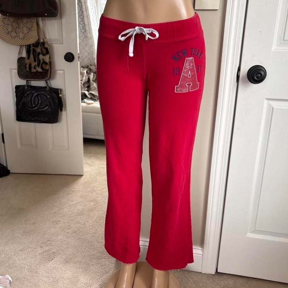 Y2K 2000s Red Aeropostale New York low rise bootcut Sweatpants